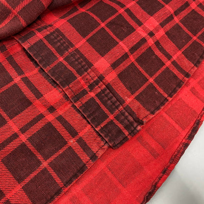 【中古品】【メンズ】 FIELDMASTER フィールドマスター CHECK SHIRT チェックシャツ USA製 長袖 146-260610-as-01-izu サイズ：XL カラー：レッド 万代Net店