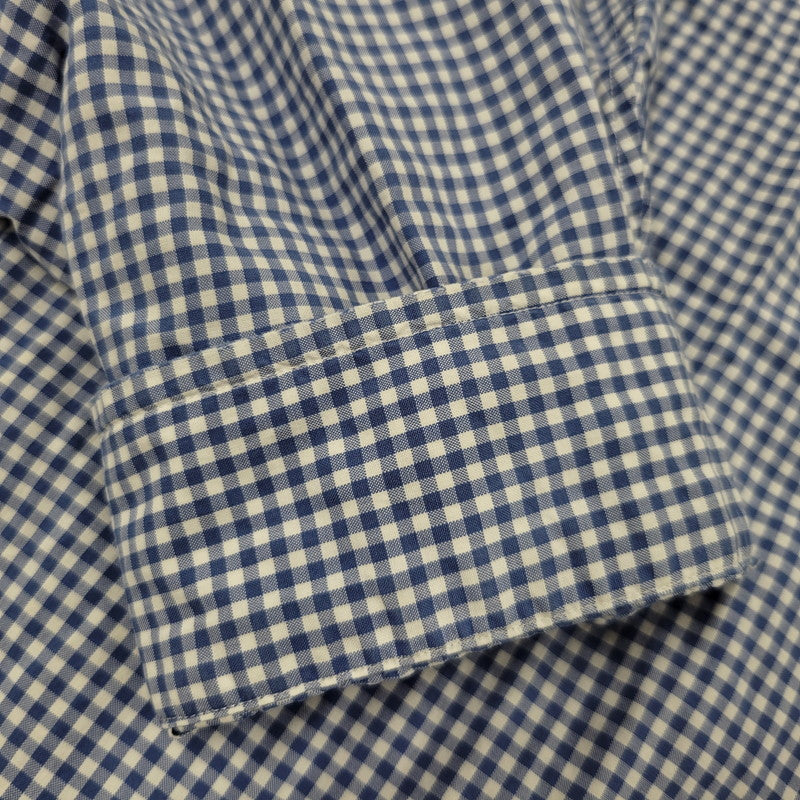 【現状渡し品】【メンズ】 Polo by Ralph Lauren ポロバイラルフローレン CLASSIC FIT GINGHAM CHECK LS BD SHIRT ギンガムチェック ボタンダウン シャツ 長袖 146-260610-as-11-izu サイズ：2XB カラー：ブルー×ホワイト 万代Net店