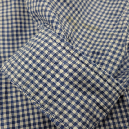 【現状渡し品】【メンズ】 Polo by Ralph Lauren ポロバイラルフローレン CLASSIC FIT GINGHAM CHECK LS BD SHIRT ギンガムチェック ボタンダウン シャツ 長袖 146-260610-as-11-izu サイズ：2XB カラー：ブルー×ホワイト 万代Net店