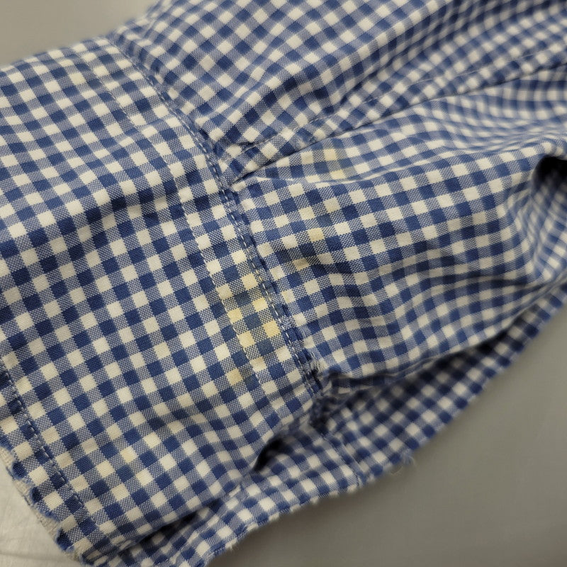 【現状渡し品】【メンズ】 Polo by Ralph Lauren ポロバイラルフローレン CLASSIC FIT GINGHAM CHECK LS BD SHIRT ギンガムチェック ボタンダウン シャツ 長袖 146-260610-as-11-izu サイズ：2XB カラー：ブルー×ホワイト 万代Net店