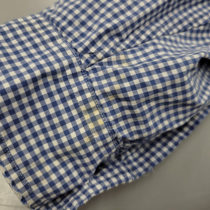 【現状渡し品】【メンズ】 Polo by Ralph Lauren ポロバイラルフローレン CLASSIC FIT GINGHAM CHECK LS BD SHIRT ギンガムチェック ボタンダウン シャツ 長袖 146-260610-as-11-izu サイズ：2XB カラー：ブルー×ホワイト 万代Net店
