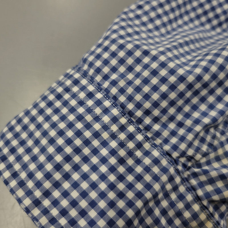 【現状渡し品】【メンズ】 Polo by Ralph Lauren ポロバイラルフローレン CLASSIC FIT GINGHAM CHECK LS BD SHIRT ギンガムチェック ボタンダウン シャツ 長袖 146-260610-as-11-izu サイズ：2XB カラー：ブルー×ホワイト 万代Net店