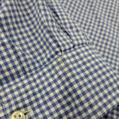 【現状渡し品】【メンズ】 Polo by Ralph Lauren ポロバイラルフローレン CLASSIC FIT GINGHAM CHECK LS BD SHIRT ギンガムチェック ボタンダウン シャツ 長袖 146-260610-as-11-izu サイズ：2XB カラー：ブルー×ホワイト 万代Net店