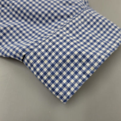 【現状渡し品】【メンズ】 Polo by Ralph Lauren ポロバイラルフローレン CLASSIC FIT GINGHAM CHECK LS BD SHIRT ギンガムチェック ボタンダウン シャツ 長袖 146-260610-as-11-izu サイズ：2XB カラー：ブルー×ホワイト 万代Net店