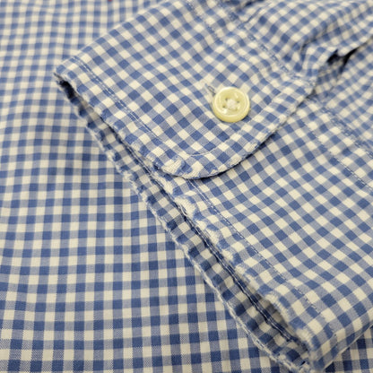 【現状渡し品】【メンズ】 Polo by Ralph Lauren ポロバイラルフローレン CLASSIC FIT GINGHAM CHECK LS BD SHIRT ギンガムチェック ボタンダウン シャツ 長袖 146-260610-as-11-izu サイズ：2XB カラー：ブルー×ホワイト 万代Net店