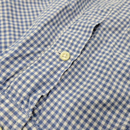 【現状渡し品】【メンズ】 Polo by Ralph Lauren ポロバイラルフローレン CLASSIC FIT GINGHAM CHECK LS BD SHIRT ギンガムチェック ボタンダウン シャツ 長袖 146-260610-as-11-izu サイズ：2XB カラー：ブルー×ホワイト 万代Net店