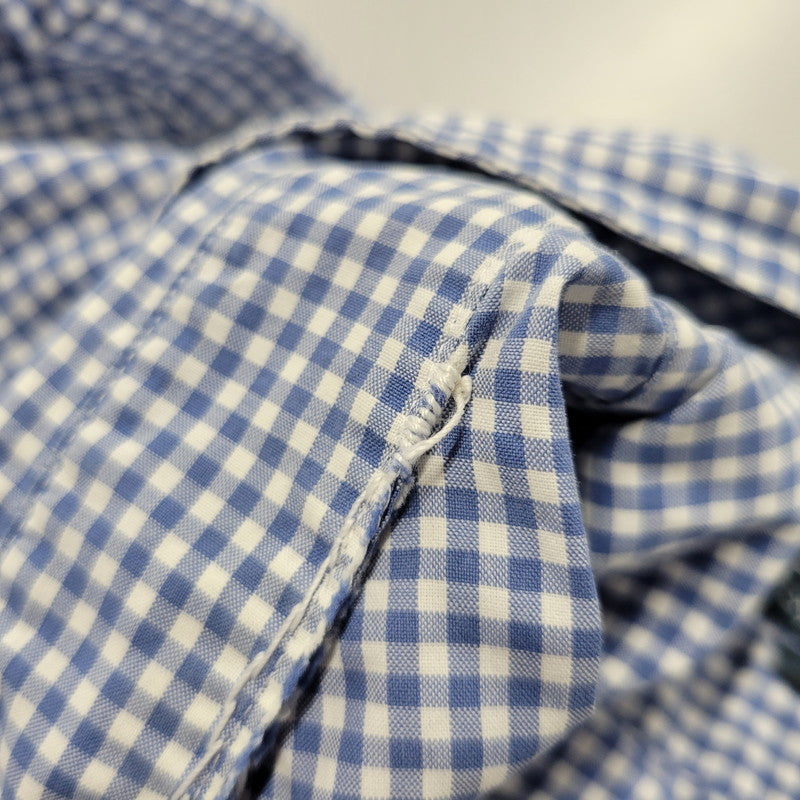 【現状渡し品】【メンズ】 Polo by Ralph Lauren ポロバイラルフローレン CLASSIC FIT GINGHAM CHECK LS BD SHIRT ギンガムチェック ボタンダウン シャツ 長袖 146-260610-as-11-izu サイズ：2XB カラー：ブルー×ホワイト 万代Net店