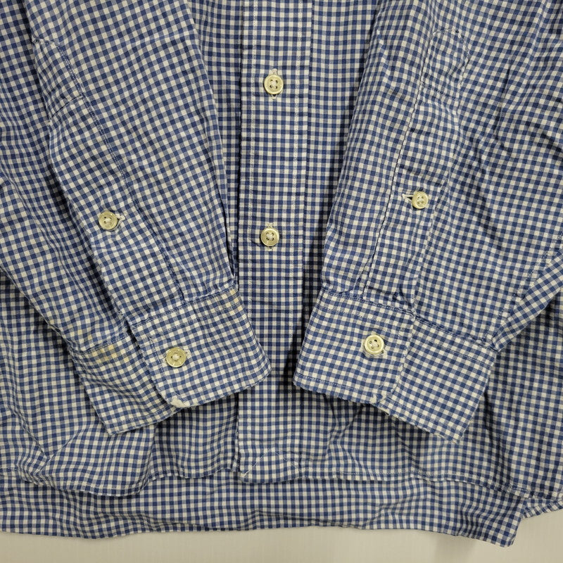 【現状渡し品】【メンズ】 Polo by Ralph Lauren ポロバイラルフローレン CLASSIC FIT GINGHAM CHECK LS BD SHIRT ギンガムチェック ボタンダウン シャツ 長袖 146-260610-as-11-izu サイズ：2XB カラー：ブルー×ホワイト 万代Net店