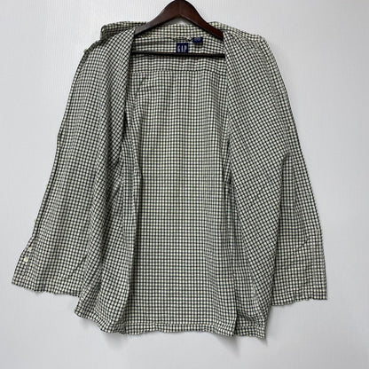 【中古品】【メンズ】 OLD GAP オールドギャップ CHECK SS BD SHIRT チェック ショートスリーブ ボタンダウン シャツ 半袖 146-260610-as-02-izu サイズ：M カラー：グリーン系 万代Net店