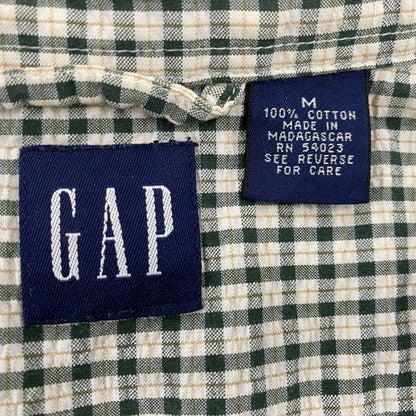 【中古品】【メンズ】 OLD GAP オールドギャップ CHECK SS BD SHIRT チェック ショートスリーブ ボタンダウン シャツ 半袖 146-260610-as-02-izu サイズ：M カラー：グリーン系 万代Net店