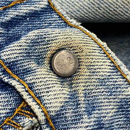 【現状渡し品】【メンズ】 LEVI'S リーバイス 刻印542 USA製 収縮率3％ オレンジタブ YKKジップ ZIPPER FLY FLARE DENIM PANTS ジッパー フライ フレア デニム パンツ ボトムス 157-260519-kh-15-izu カラー：インディゴ 万代Net店