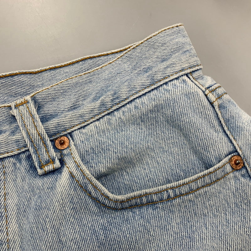 【中古品】【メンズ】 LEVI'S 501 刻印552 USA製 SMALL E 不均等V ナイロンフット DENIM PANTS デニム パンツ ズボン ボトムス 157-260526-ya-15-izu サイズ：下記参照 カラー：ライトインディゴ 万代Net店