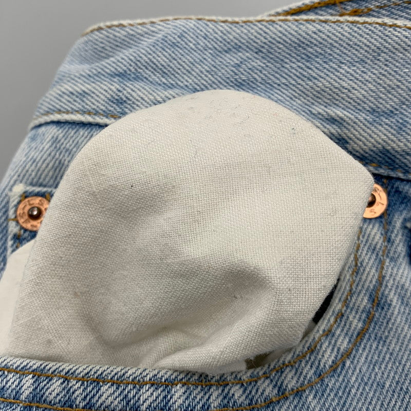 【中古品】【メンズ】 LEVI'S 501 刻印552 USA製 SMALL E 不均等V ナイロンフット DENIM PANTS デニム パンツ ズボン ボトムス 157-260526-ya-15-izu サイズ：下記参照 カラー：ライトインディゴ 万代Net店