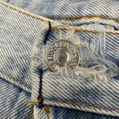 【中古品】【メンズ】 LEVI'S 501 刻印552 USA製 SMALL E 不均等V ナイロンフット DENIM PANTS デニム パンツ ズボン ボトムス 157-260526-ya-15-izu サイズ：下記参照 カラー：ライトインディゴ 万代Net店