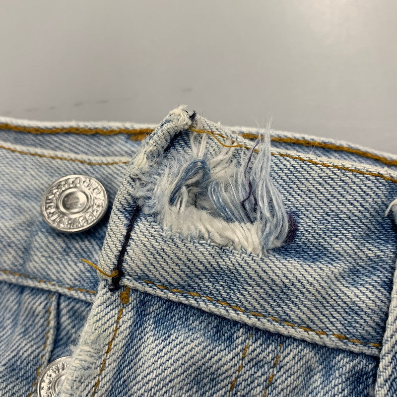 【中古品】【メンズ】 LEVI'S 501 刻印552 USA製 SMALL E 不均等V ナイロンフット DENIM PANTS デニム パンツ ズボン ボトムス 157-260526-ya-15-izu サイズ：下記参照 カラー：ライトインディゴ 万代Net店