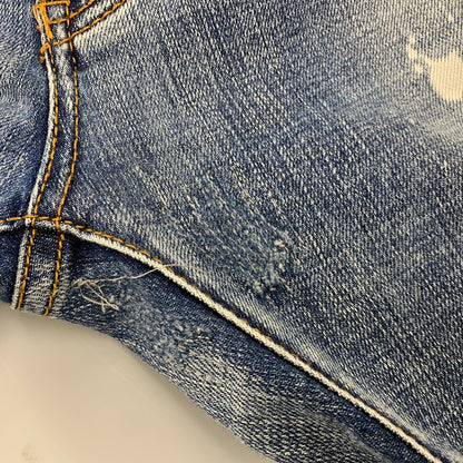 【中古品】【メンズ】 MNML ミニマル PAINT CRASH DENIM PANTS ペイント クラッシュ デニムパンツ ジーンズ ズボン ボトムス 153-260728-ay-10-izu サイズ：34 カラー：インディゴ 万代Net店