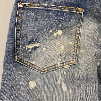 【中古品】【メンズ】 MNML ミニマル PAINT CRASH DENIM PANTS ペイント クラッシュ デニムパンツ ジーンズ ズボン ボトムス 153-260728-ay-10-izu サイズ：34 カラー：インディゴ 万代Net店