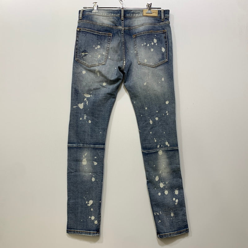 【中古品】【メンズ】 MNML ミニマル PAINT CRASH DENIM PANTS ペイント クラッシュ デニムパンツ ジーンズ ズボン ボトムス 153-260728-ay-10-izu サイズ：34 カラー：インディゴ 万代Net店