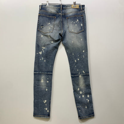 【中古品】【メンズ】 MNML ミニマル PAINT CRASH DENIM PANTS ペイント クラッシュ デニムパンツ ジーンズ ズボン ボトムス 153-260728-ay-10-izu サイズ：34 カラー：インディゴ 万代Net店
