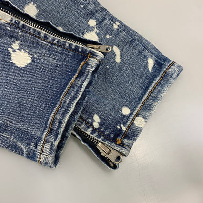 【中古品】【メンズ】 MNML ミニマル PAINT CRASH DENIM PANTS ペイント クラッシュ デニムパンツ ジーンズ ズボン ボトムス 153-260728-ay-10-izu サイズ：34 カラー：インディゴ 万代Net店