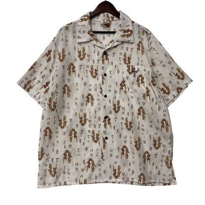 【中古品】【メンズ】 DOG TOWN ドッグタウン DRAGON OPEN COLLAR SHIRT ドラゴン オープンカラーシャツ 黒龍 半袖 146-260610-as-07-izu カラー：ホワイト系 万代Net店