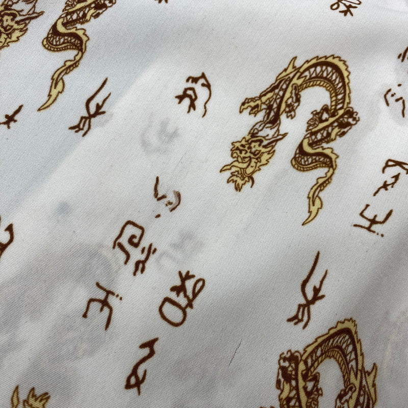 【中古品】【メンズ】 DOG TOWN ドッグタウン DRAGON OPEN COLLAR SHIRT ドラゴン オープンカラーシャツ 黒龍 半袖 146-260610-as-07-izu カラー：ホワイト系 万代Net店