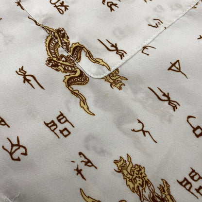 【中古品】【メンズ】 DOG TOWN ドッグタウン DRAGON OPEN COLLAR SHIRT ドラゴン オープンカラーシャツ 黒龍 半袖 146-260610-as-07-izu カラー：ホワイト系 万代Net店