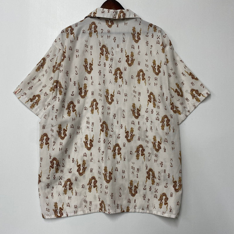 【中古品】【メンズ】 DOG TOWN ドッグタウン DRAGON OPEN COLLAR SHIRT ドラゴン オープンカラーシャツ 黒龍 半袖 146-260610-as-07-izu カラー：ホワイト系 万代Net店