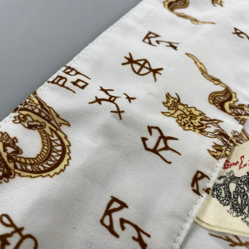 【中古品】【メンズ】 DOG TOWN ドッグタウン DRAGON OPEN COLLAR SHIRT ドラゴン オープンカラーシャツ 黒龍 半袖 146-260610-as-07-izu カラー：ホワイト系 万代Net店