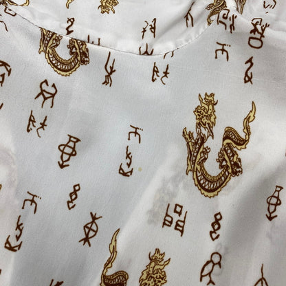 【中古品】【メンズ】 DOG TOWN ドッグタウン DRAGON OPEN COLLAR SHIRT ドラゴン オープンカラーシャツ 黒龍 半袖 146-260610-as-07-izu カラー：ホワイト系 万代Net店