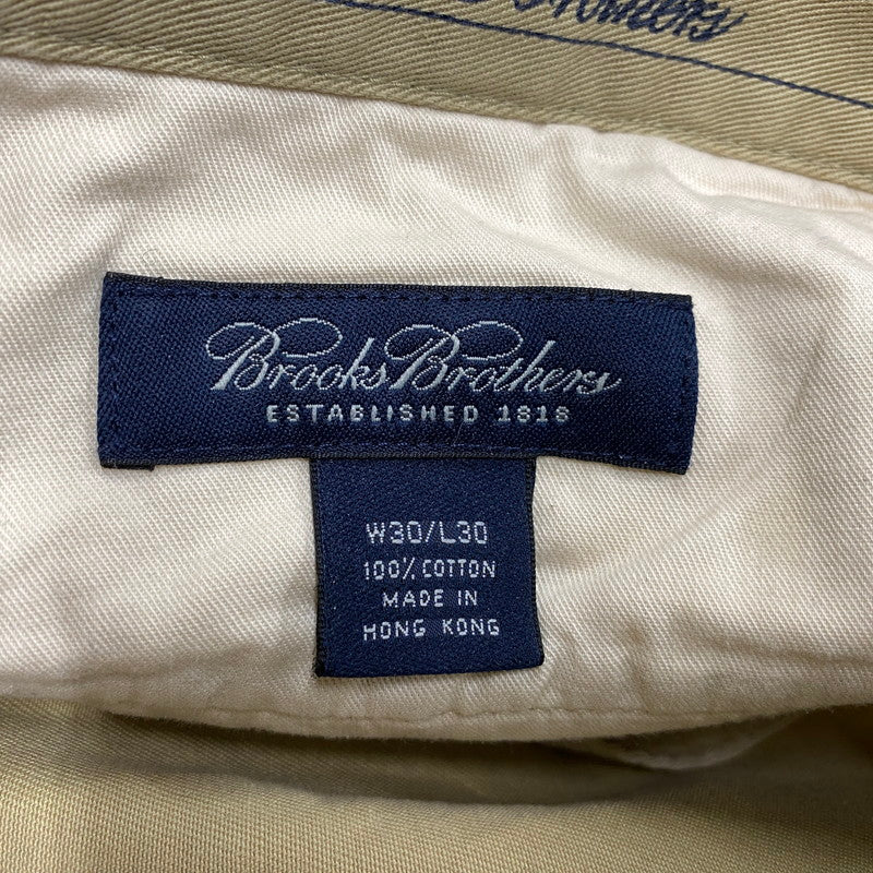 【中古品】【メンズ】 BROOKS BROTHERS ブルックスブラザーズ 2-TUCK CHINO PANTS ツータック チノ パンツ ボトムス ズボン 157-260527-cs-07-izu サイズ：W30 L30 カラー：ベージュ 万代Net店