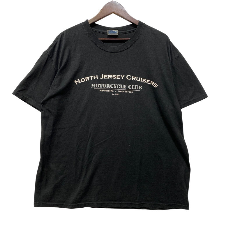 【中古品】【メンズ】 HANES ヘインズ NORTH JERSEY CRUISERS MOTORCYCLE CLUB S/S TEE ノース ジャージー クルーザーズ モーターサイクル クラブ 半袖Tシャツ 146-260801-as-28-izu サイズ：L カラー：ブラック 万代Net店