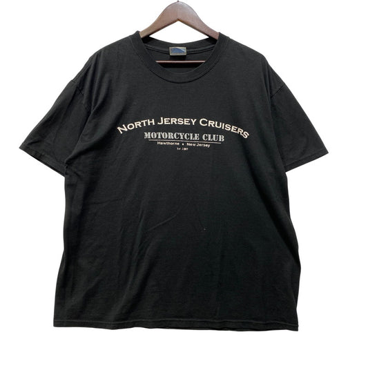 【中古品】【メンズ】 HANES ヘインズ NORTH JERSEY CRUISERS MOTORCYCLE CLUB S/S TEE ノース ジャージー クルーザーズ モーターサイクル クラブ 半袖Tシャツ 146-260801-as-28-izu サイズ：L カラー：ブラック 万代Net店