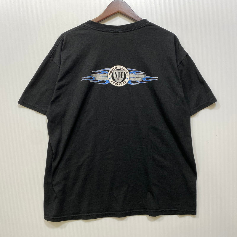 【中古品】【メンズ】 HANES ヘインズ NORTH JERSEY CRUISERS MOTORCYCLE CLUB S/S TEE ノース ジャージー クルーザーズ モーターサイクル クラブ 半袖Tシャツ 146-260801-as-28-izu サイズ：L カラー：ブラック 万代Net店