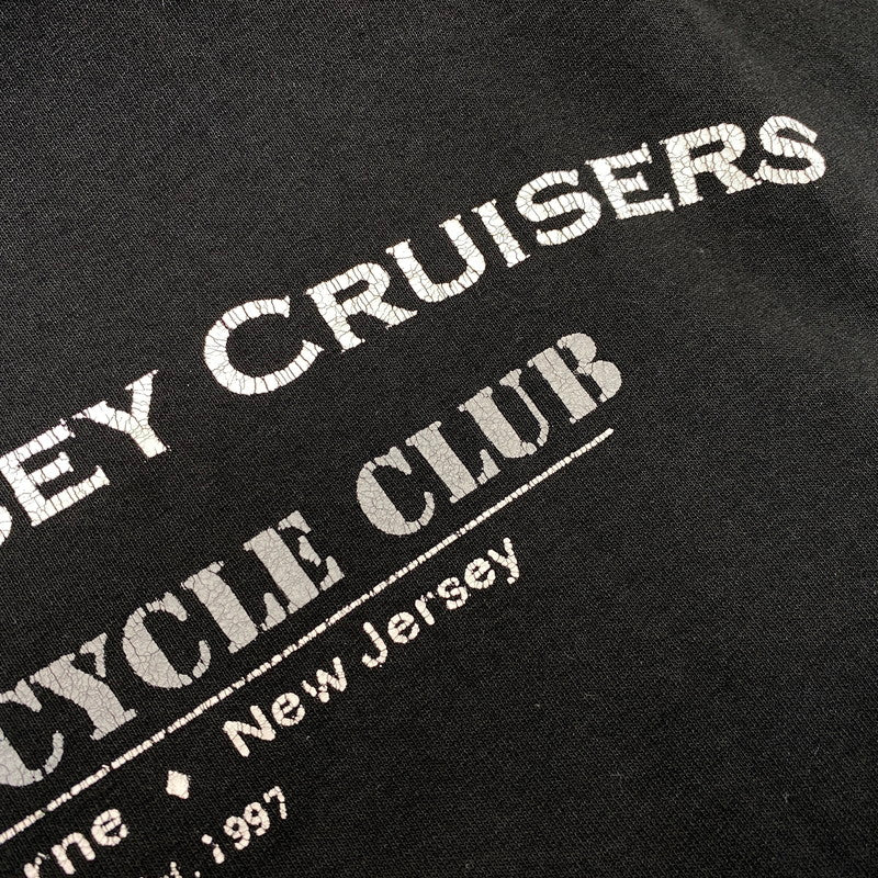【中古品】【メンズ】 HANES ヘインズ NORTH JERSEY CRUISERS MOTORCYCLE CLUB S/S TEE ノース ジャージー クルーザーズ モーターサイクル クラブ 半袖Tシャツ 146-260801-as-28-izu サイズ：L カラー：ブラック 万代Net店