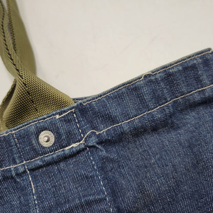 【中古品】【メンズ/レディース】 POST O'ALLS ポストオーバーオールズ USA製 DENIM TOTE BAG デニム トート バッグ カバン 鞄 188-260527-cs-13-izu カラー：インディゴ×グリーン 万代Net店