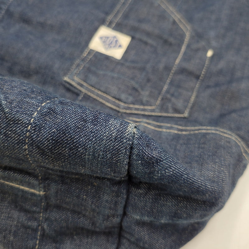 【中古品】【メンズ/レディース】 POST O'ALLS ポストオーバーオールズ USA製 DENIM TOTE BAG デニム トート バッグ カバン 鞄 188-260527-cs-13-izu カラー：インディゴ×グリーン 万代Net店