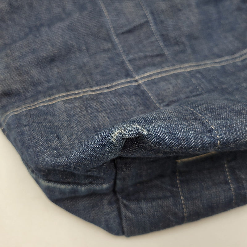 【中古品】【メンズ/レディース】 POST O'ALLS ポストオーバーオールズ USA製 DENIM TOTE BAG デニム トート バッグ カバン 鞄 188-260527-cs-13-izu カラー：インディゴ×グリーン 万代Net店
