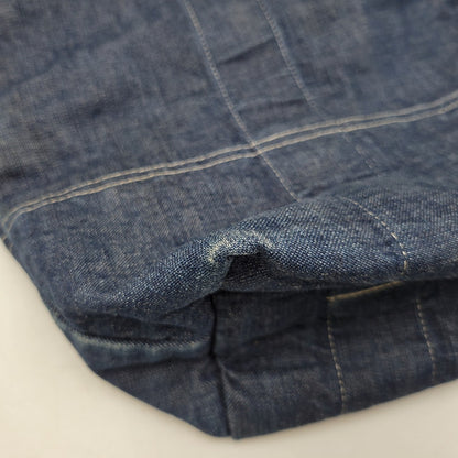 【中古品】【メンズ/レディース】 POST O'ALLS ポストオーバーオールズ USA製 DENIM TOTE BAG デニム トート バッグ カバン 鞄 188-260527-cs-13-izu カラー：インディゴ×グリーン 万代Net店