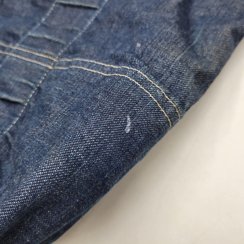 【中古品】【メンズ/レディース】 POST O'ALLS ポストオーバーオールズ USA製 DENIM TOTE BAG デニム トート バッグ カバン 鞄 188-260527-cs-13-izu カラー：インディゴ×グリーン 万代Net店