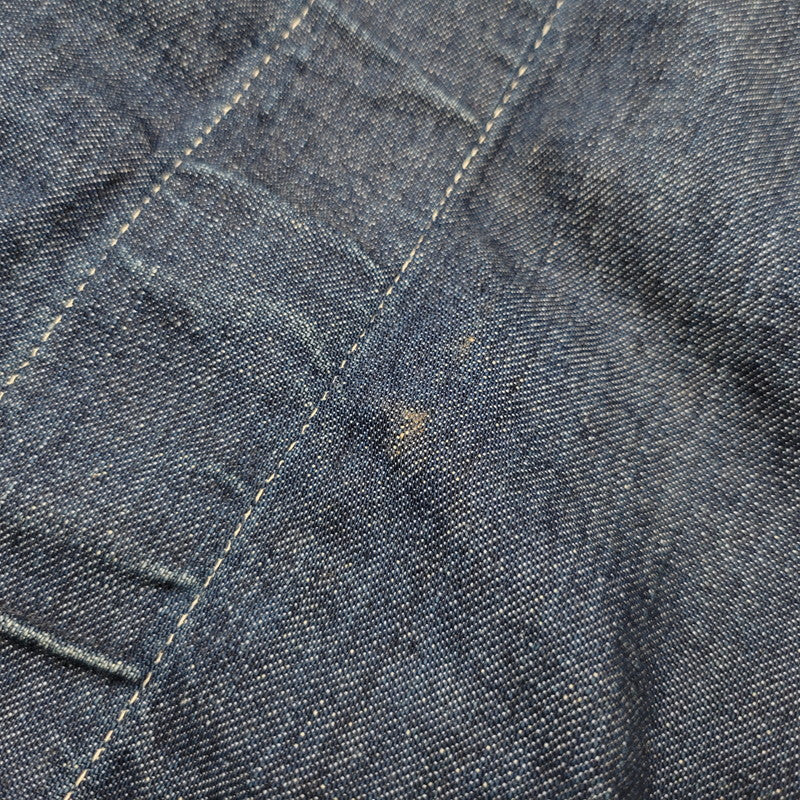 【中古品】【メンズ/レディース】 POST O'ALLS ポストオーバーオールズ USA製 DENIM TOTE BAG デニム トート バッグ カバン 鞄 188-260527-cs-13-izu カラー：インディゴ×グリーン 万代Net店