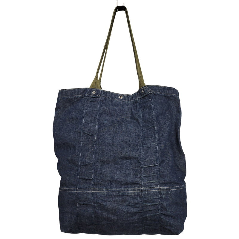 【中古品】【メンズ/レディース】 POST O'ALLS ポストオーバーオールズ USA製 DENIM TOTE BAG デニム トート バッグ カバン 鞄 188-260527-cs-13-izu カラー：インディゴ×グリーン 万代Net店