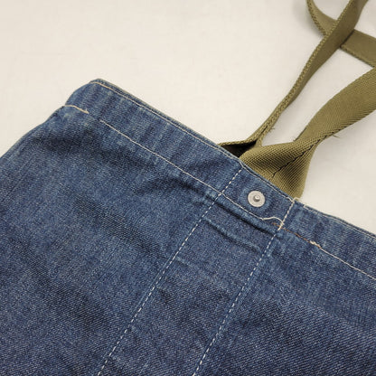 【中古品】【メンズ/レディース】 POST O'ALLS ポストオーバーオールズ USA製 DENIM TOTE BAG デニム トート バッグ カバン 鞄 188-260527-cs-13-izu カラー：インディゴ×グリーン 万代Net店