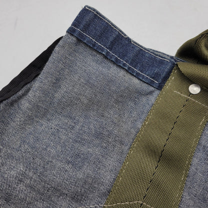 【中古品】【メンズ/レディース】 POST O'ALLS ポストオーバーオールズ USA製 DENIM TOTE BAG デニム トート バッグ カバン 鞄 188-260527-cs-13-izu カラー：インディゴ×グリーン 万代Net店