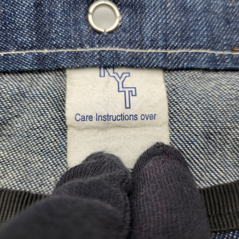 【中古品】【メンズ/レディース】 POST O'ALLS ポストオーバーオールズ USA製 DENIM TOTE BAG デニム トート バッグ カバン 鞄 188-260527-cs-13-izu カラー：インディゴ×グリーン 万代Net店