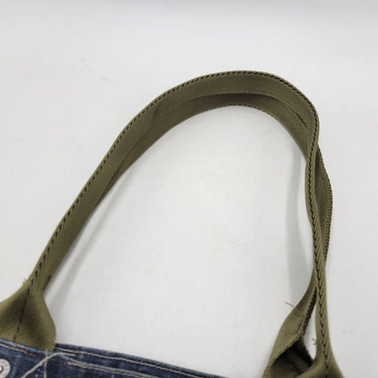 【中古品】【メンズ/レディース】 POST O'ALLS ポストオーバーオールズ USA製 DENIM TOTE BAG デニム トート バッグ カバン 鞄 188-260527-cs-13-izu カラー：インディゴ×グリーン 万代Net店