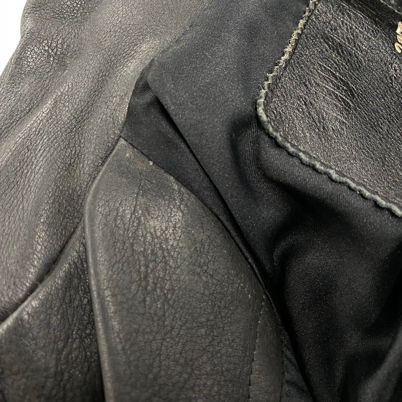 【中古品】【メンズ】 KADOYA カドヤ GOD SPEED 2857 LEATHER RIDERS JACKET ゴッドスピード レザー ライダースジャケット 145-260519-as-15-izu サイズ：M カラー：ブラック 万代Net店