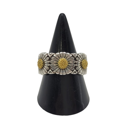 【中古品】【メンズ/レディース】 UNKNOWN アンノウン S990 DESIGN RING デザイン リング アクセサリー 192-260606-ya-13-izu カラー：シルバー×ゴールド 万代Net店