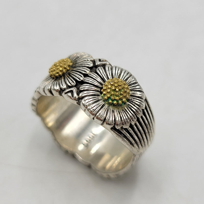 【中古品】【メンズ/レディース】 UNKNOWN アンノウン S990 DESIGN RING デザイン リング アクセサリー 192-260606-ya-13-izu カラー：シルバー×ゴールド 万代Net店