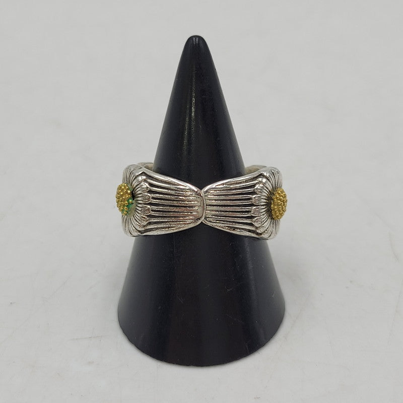 【中古品】【メンズ/レディース】 UNKNOWN アンノウン S990 DESIGN RING デザイン リング アクセサリー 192-260606-ya-13-izu カラー：シルバー×ゴールド 万代Net店